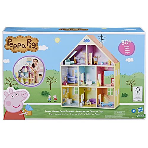 Wooden Playhouse with 2 Figures and 29 Accessories N36426