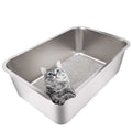 Stainless Steel Litter Box with 8in High Sides Y310