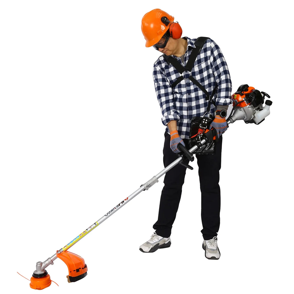 10 in 1 2-Cycle Garden Tool System with Pole Saw, Hedge Trimmer, Grass Trimmer, and Brush Cutter N522