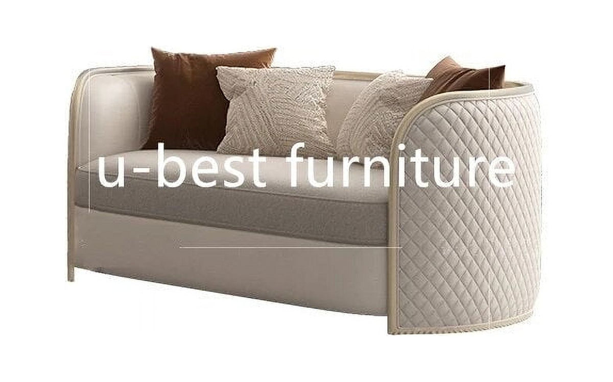 3 Seat Sofa Cum Bed Wooden Curved Couch K929