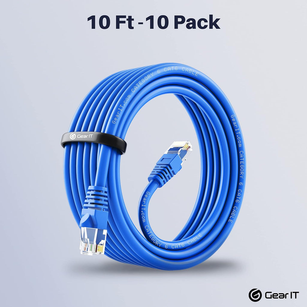 Cat 6 Ethernet Cable 3 ft 24-Pack Blue P2240
