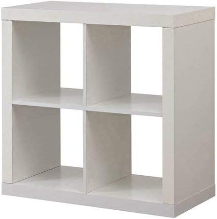 White 4-Cube Storage Cabinet Bookshelf P14985