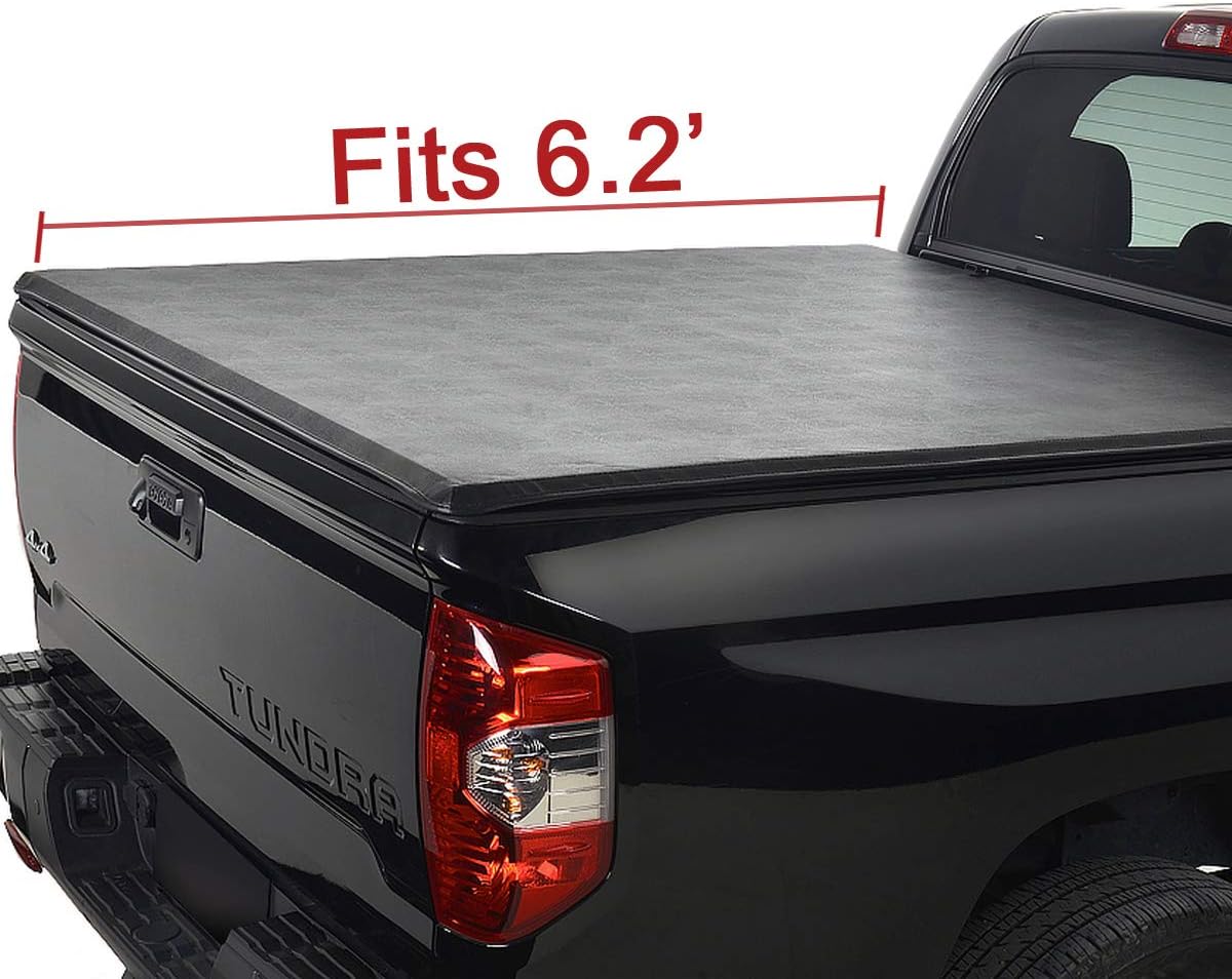 6.2ft Soft Vinyl Roll up Tonneau Cover H635573