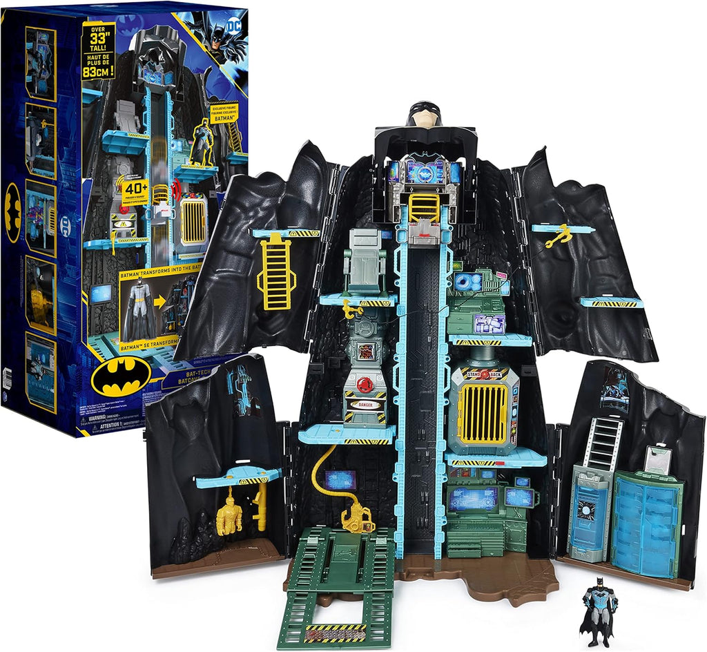 Batman Bat-Tech Batcave Giant Transforming Playset with 4” Batman Figure U6097