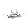 Brushed Nickel Adjustable Tub Caddy with Reading Rack R7341