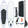 Blue and White Inflatable Paddleboard Set D5207