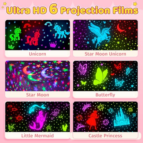 96 Lighting Modes Star Projector 360° Rotating Rechargeable Night Light S793345