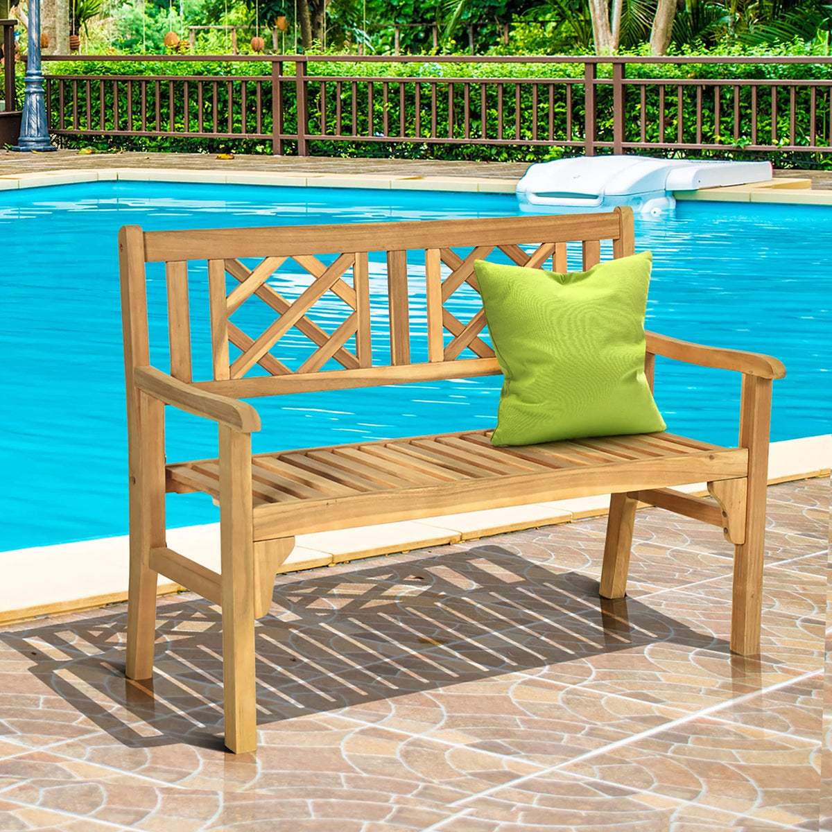 Solid Wood Folding Bench L5601