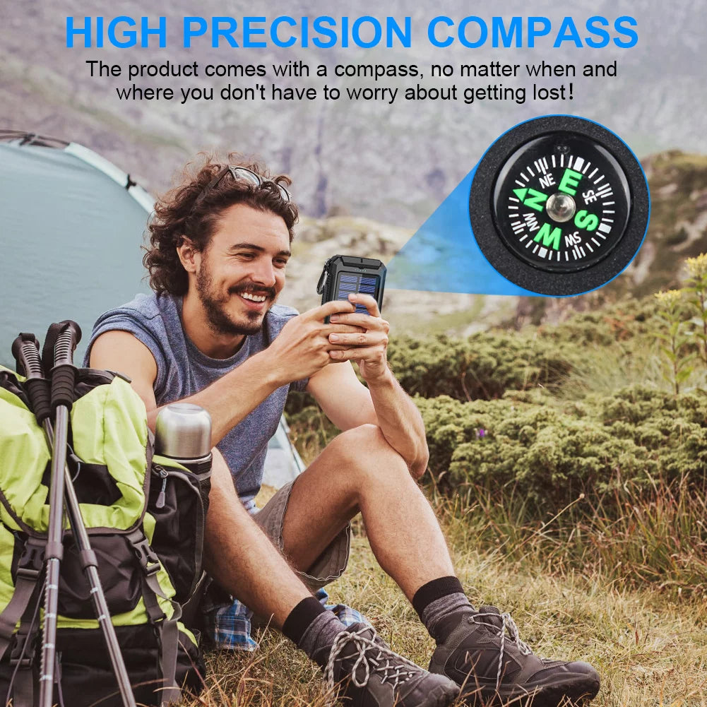 20000mAh Solar Power Bank with Dual USB Ports F980