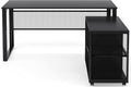 L-Shaped Computer Desk with File Cabinet N654
