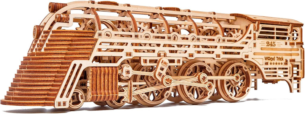 26.7x4 in Wooden Mechanical Locomotive Model Kit M5767