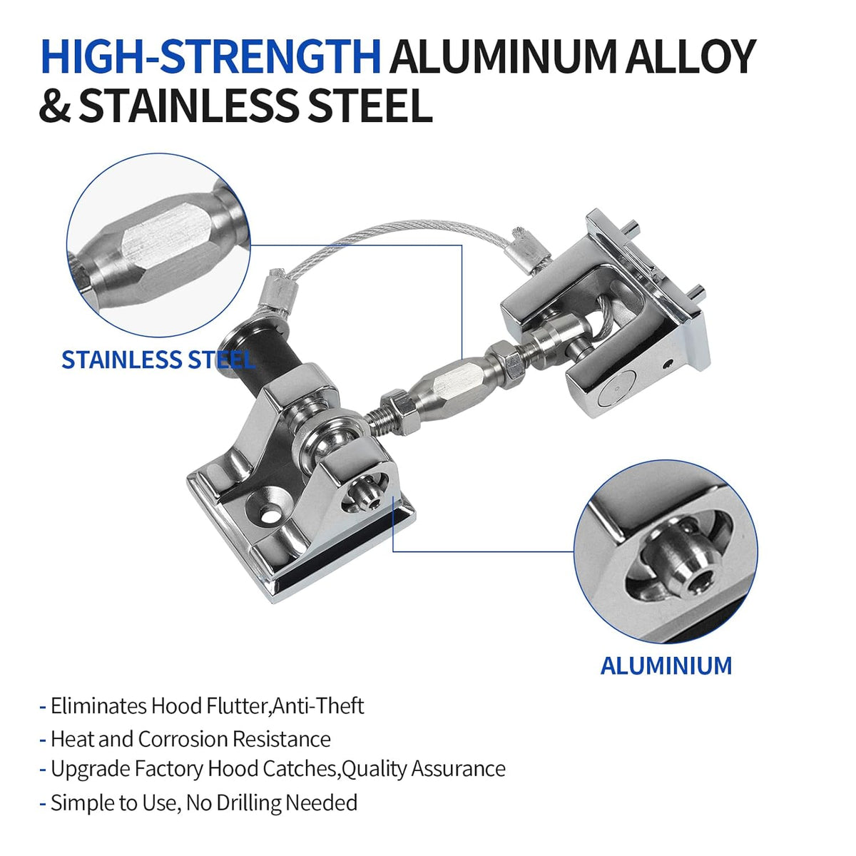 Aluminum Alloy Hood Latches Kit V453495