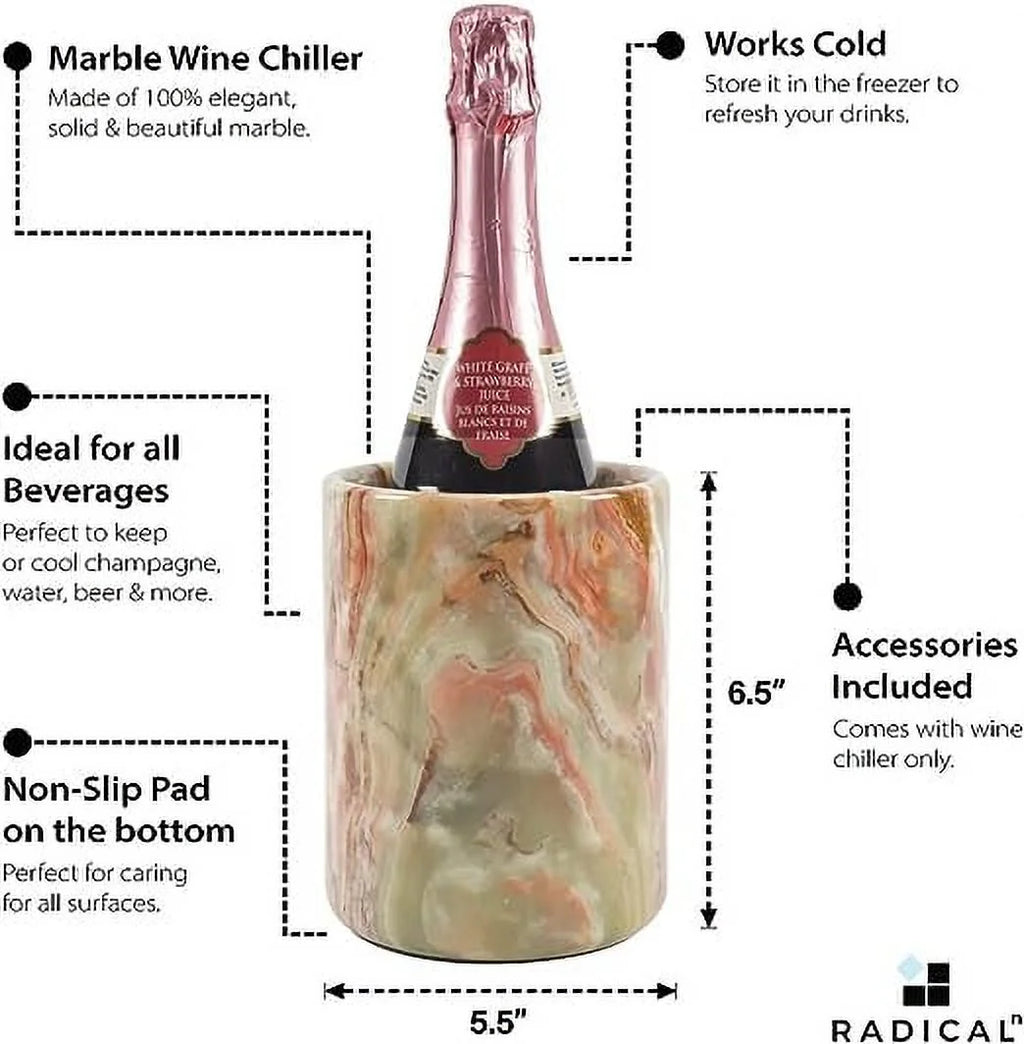 Handmade Marble Wine Chiller 5x5x6.5 Inch Z660