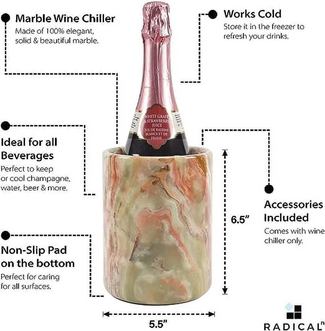 Handmade Marble Wine Chiller 5x5x6.5 Inch Z660