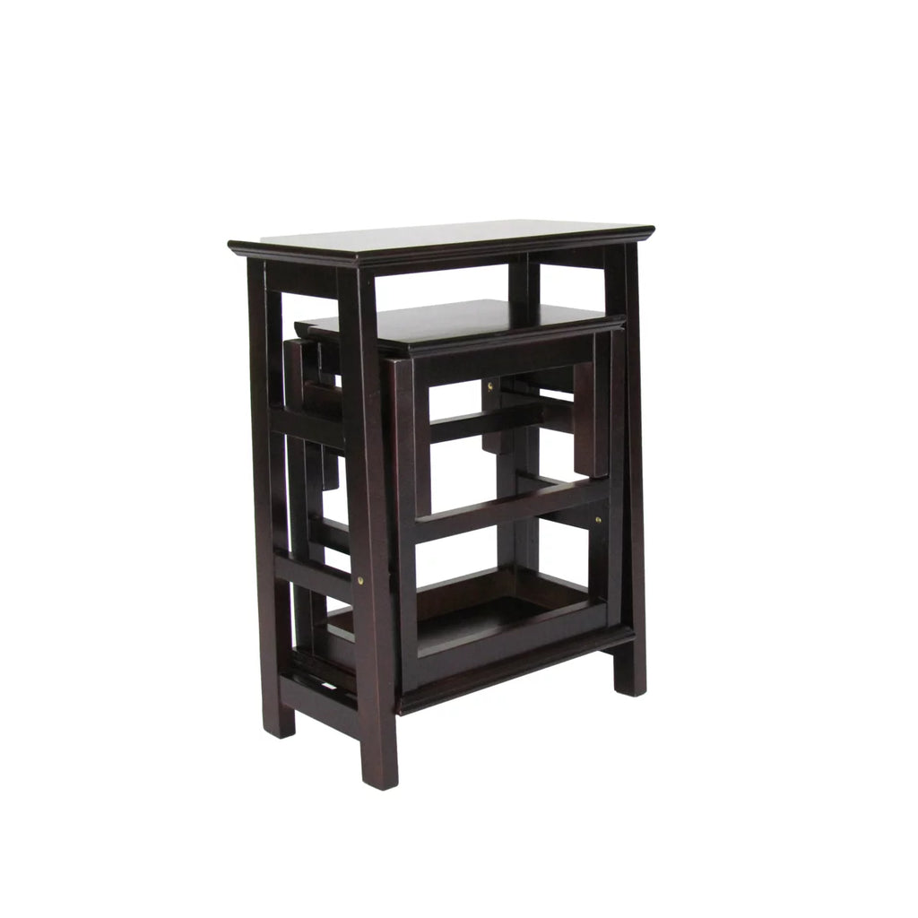 Dark Brown Wooden 3 Step Folding Table M929