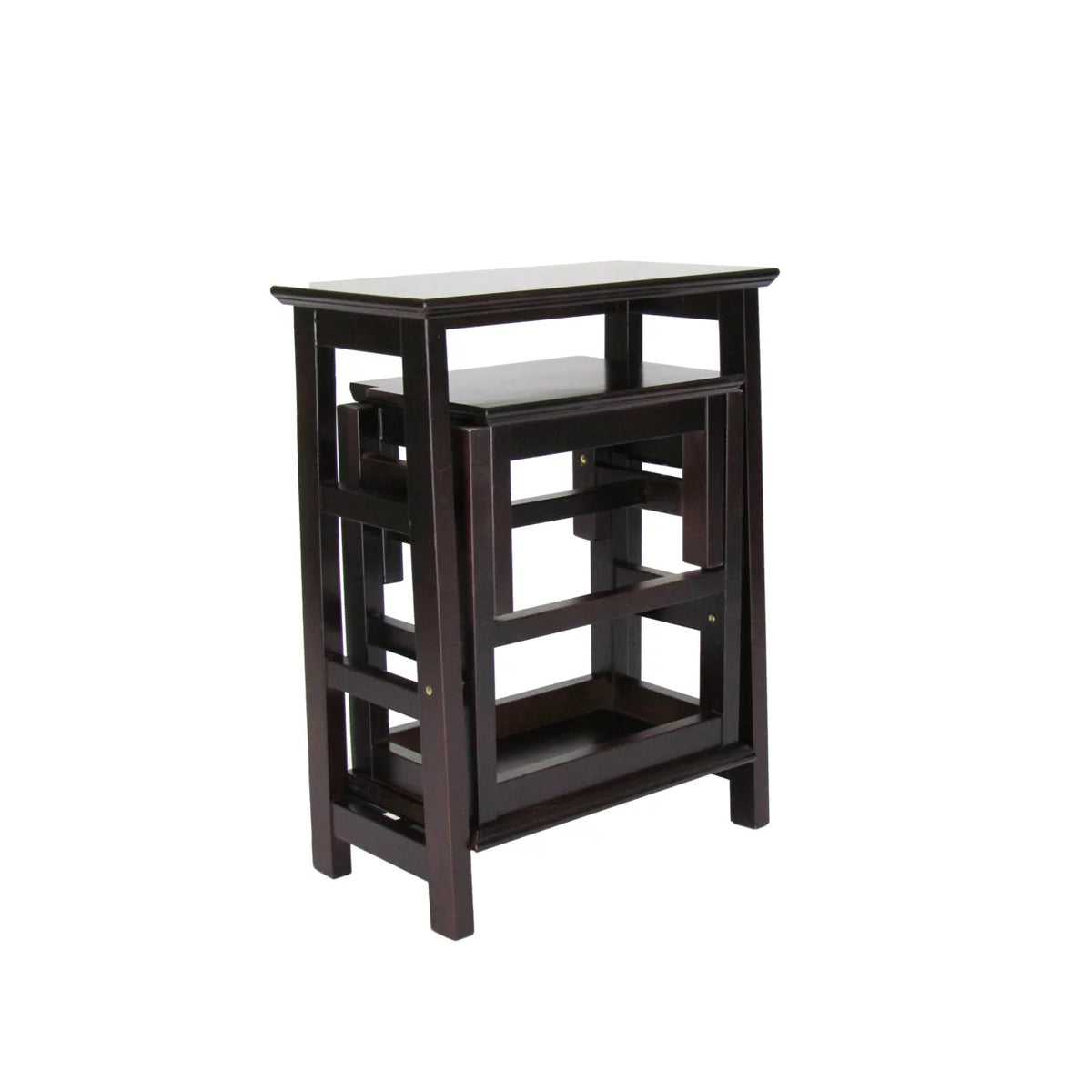 Dark Brown Wooden 3 Step Folding Table M929