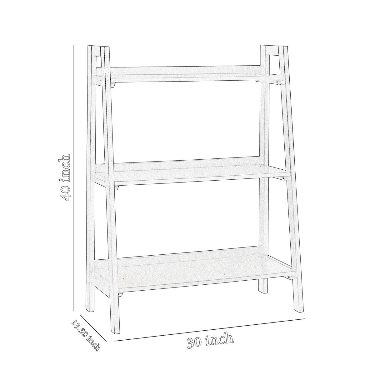 Brown and Black 3 Tier Wooden Bookcase with Metal Frame A5627