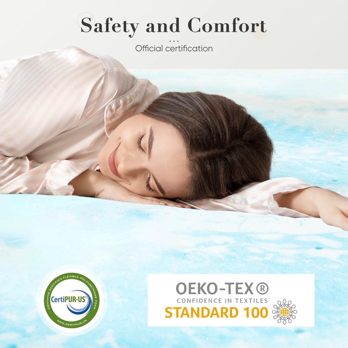 2 Inch Gel Memory Foam Mattress Topper, Twin XL A561