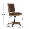 Dark Brown Faux Leather Swivel Office Chair M2789