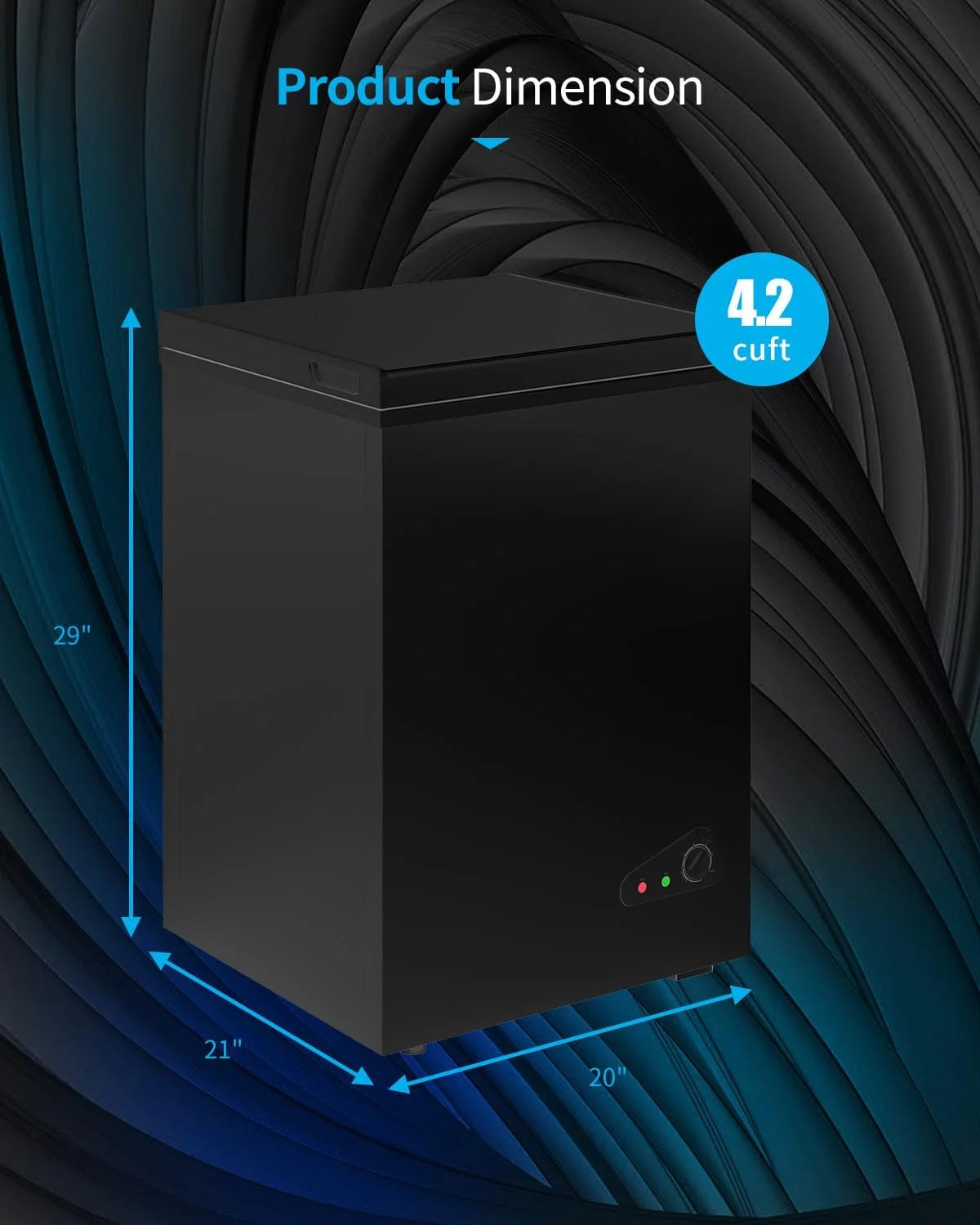 Black 4.8 Cu ft Chest Freezer V3882