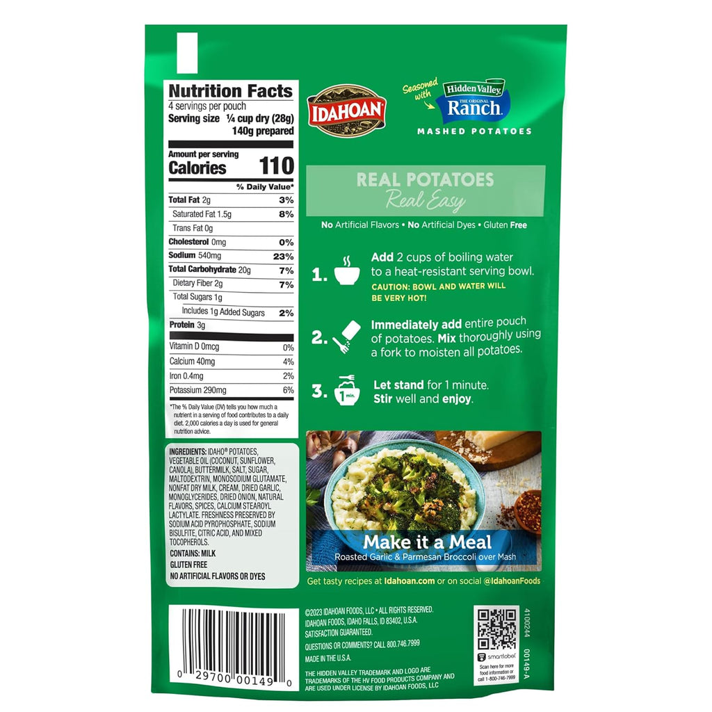 Mashed Potatoes, 4 oz (Pack of 12) Z983