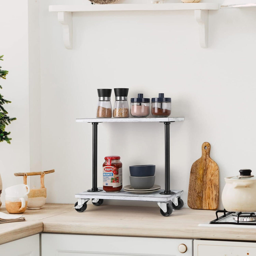 Narrow End Table with Wheels P6117