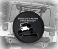 Black 32 Inch Spare Tire Cover with Backup Camera Hole I9827