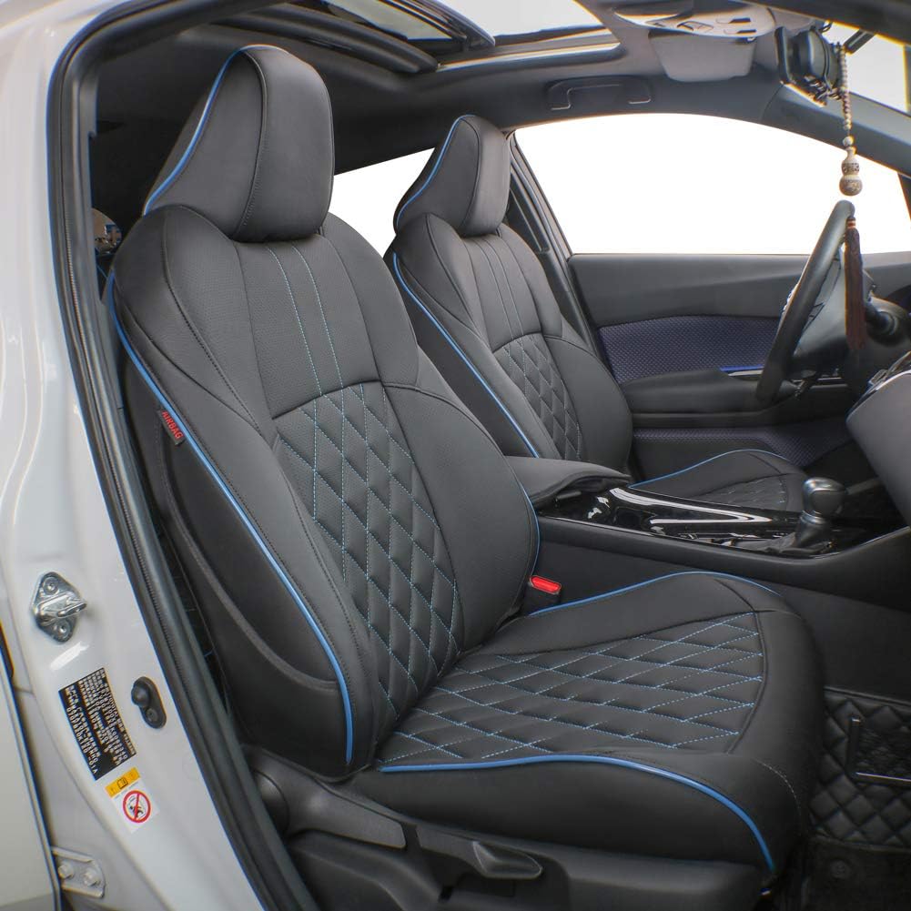 Custom Fit Full Set Car Seat Covers Leatherette Black D887