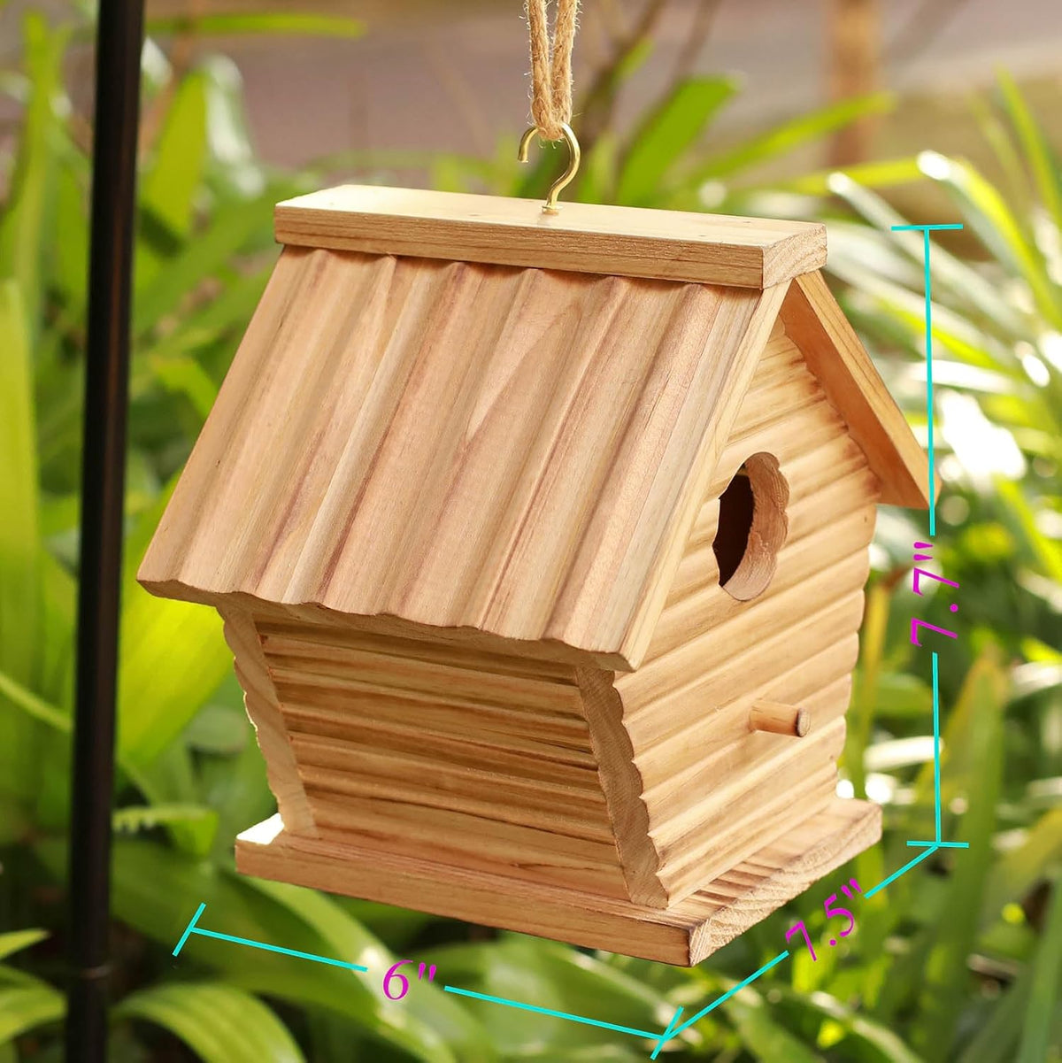 Hanging Wooden Bird House S355035
