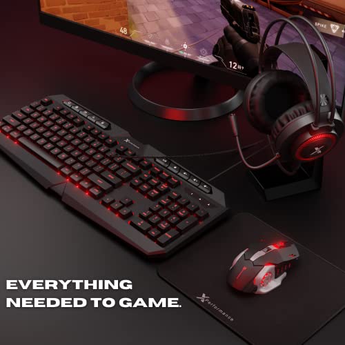 4 in 1 RGB Gaming Keyboard and Mouse Combo with Headset and Mouse Pad U7129