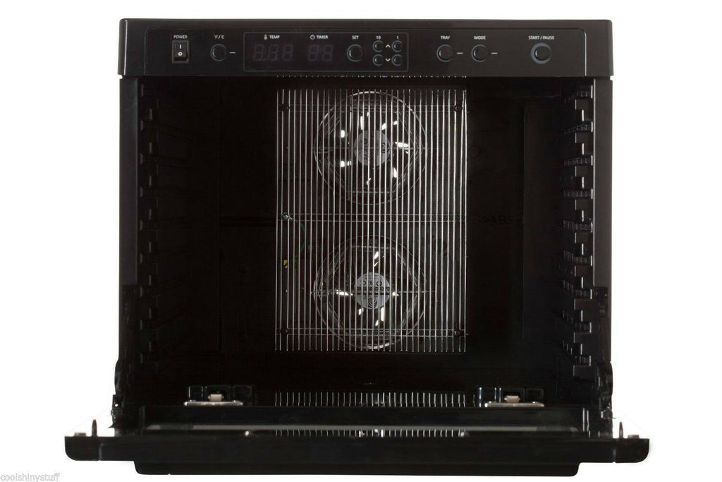 Digital Food Dehydrator with Stainless Steel Trays, Black H109