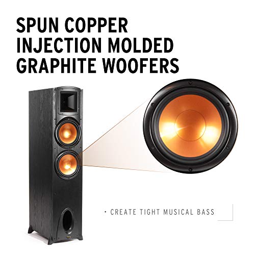 Black Floorstanding Speaker with Dual 8” Woofers R19477
