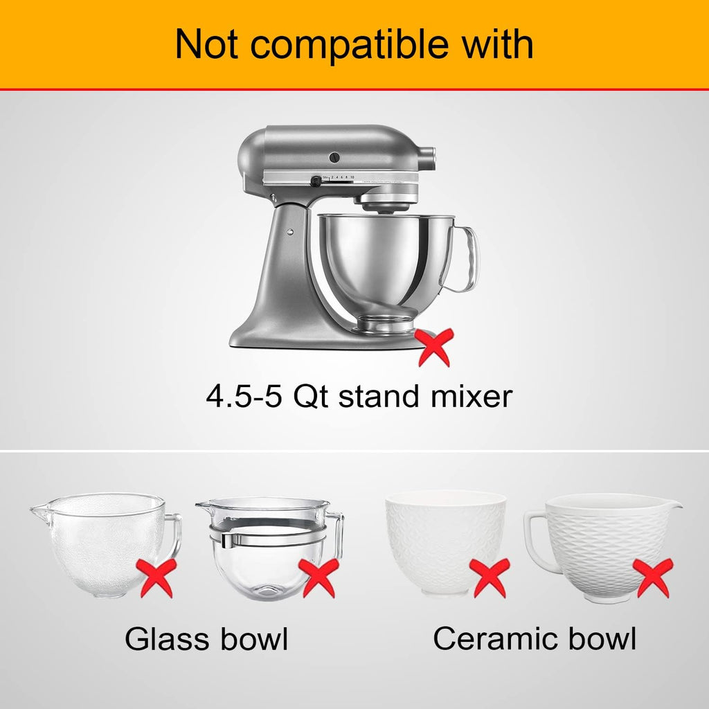 2 Pack Mixer Bowl Lid Covers for KitchenAid 5.5-6 Quart Bowls Z5470
