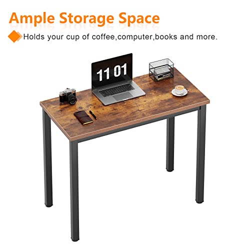 Black Metal Frame Small Computer Desk K64604