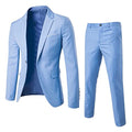Men’s Blazer Set Slim 2 Piece Suit Set Plus Size Suit Jacket and Dress Pants Sets W270