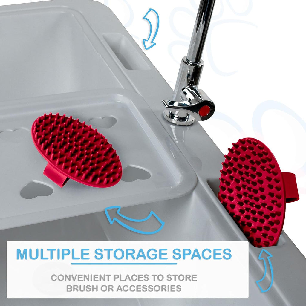 Portable Dog Bathing Station with Removable Shelf O529