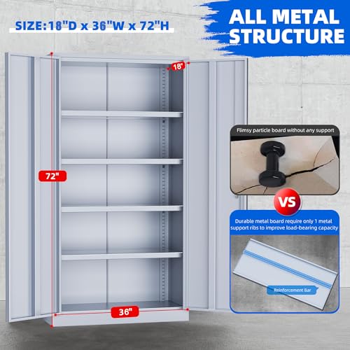 Black Steel Lockable Storage Cabinet S2071
