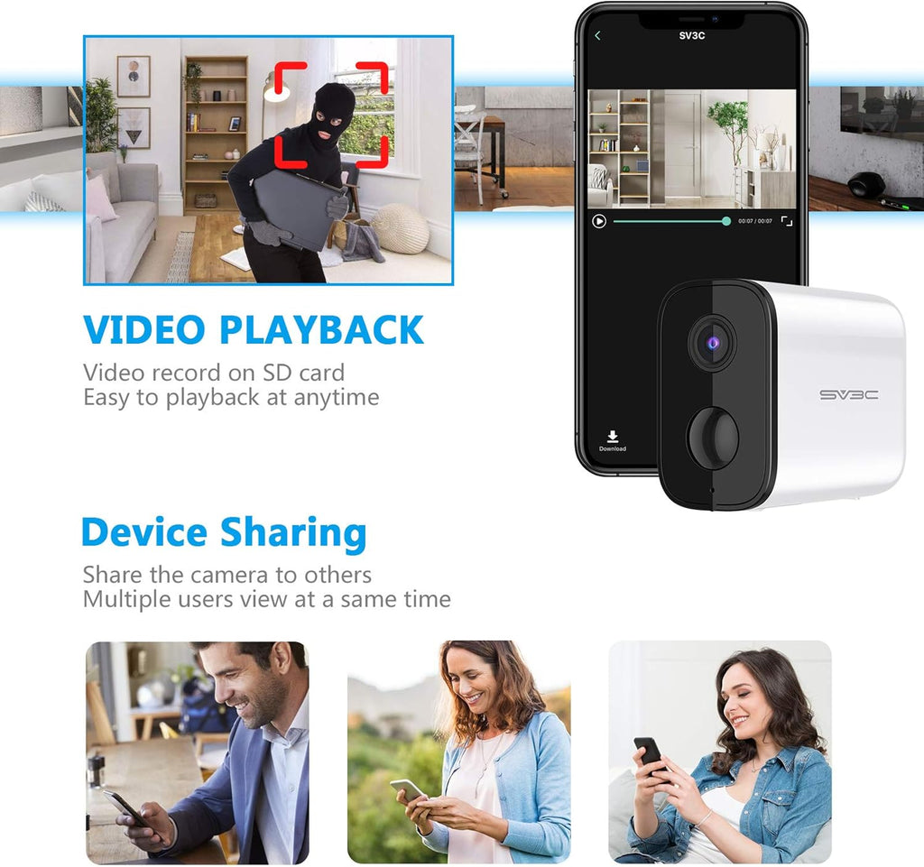 1080P Wireless Battery Security Camera with Two-way Audio E95427