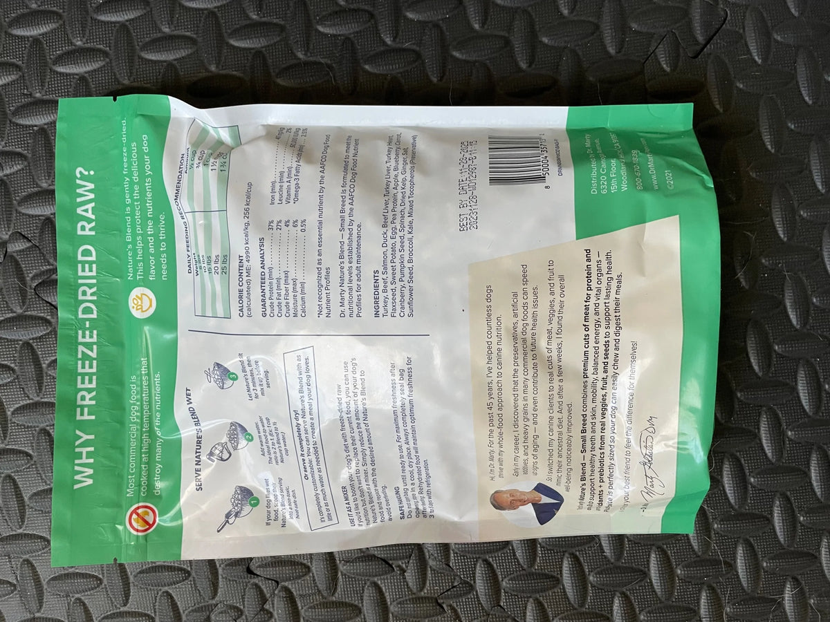 Freeze-Dried Raw Dog Food, 6 oz P120