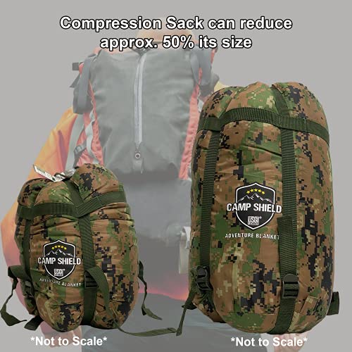 Arctic Blue Water Resistant Adventure Blanket with Compression Sack U39053