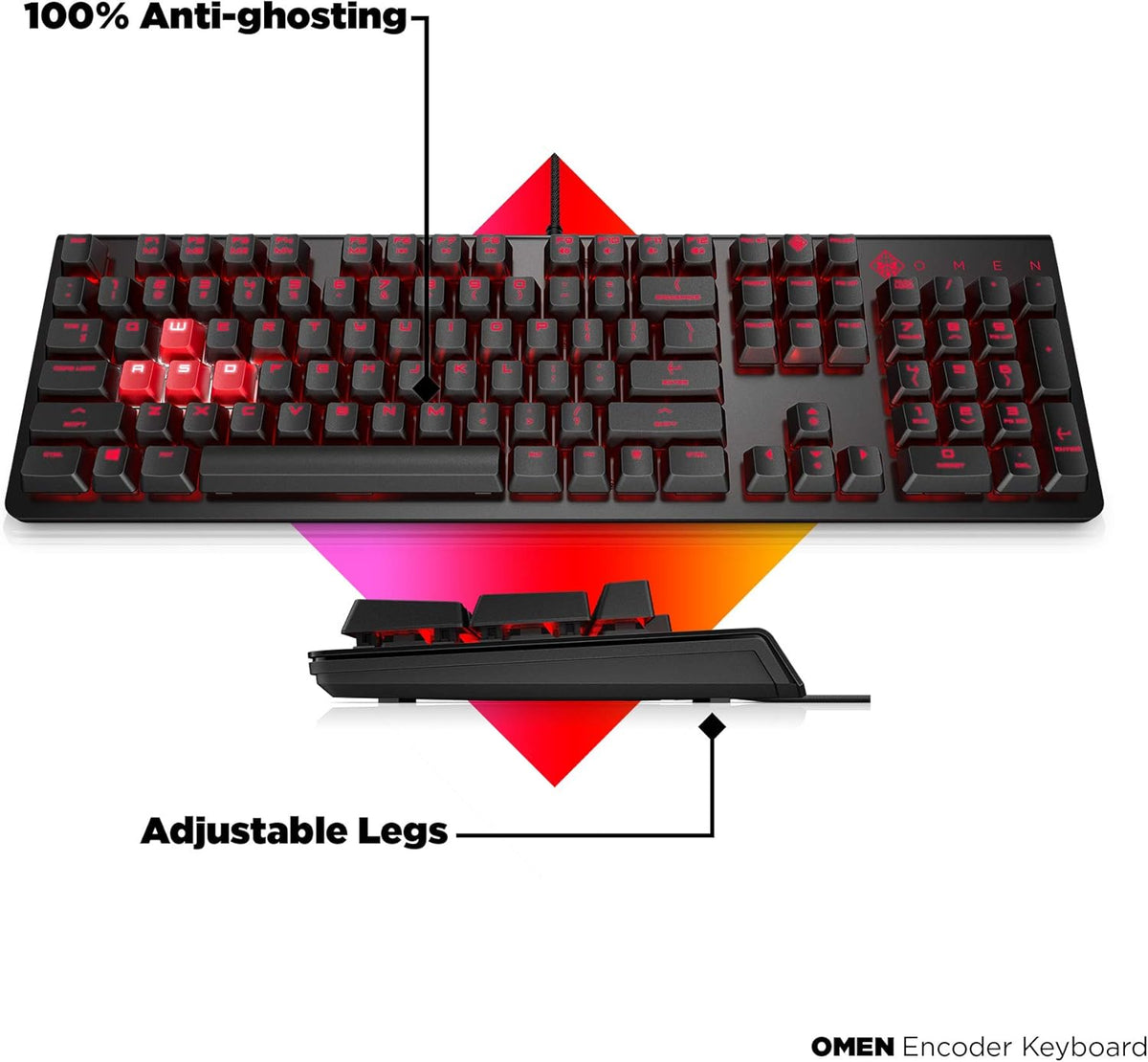 Customizable Mechanical Gaming Keyboard with Cherry MX Red Keys Z90925