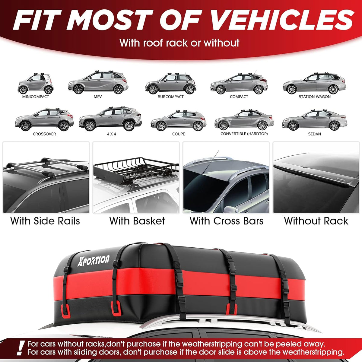 20 Cubic Feet Waterproof Rooftop Cargo Carrier Bag X92871