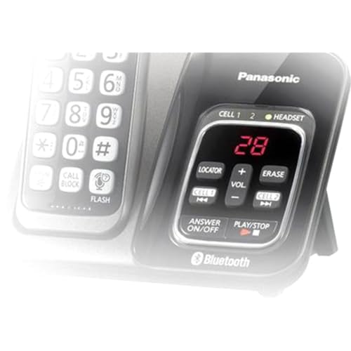 Metallic Black Cordless Phone System with 3 Handsets P94571