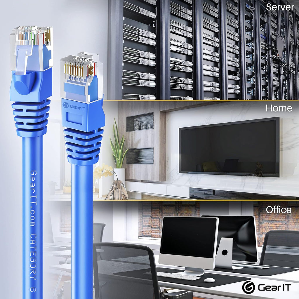 Cat 6 Ethernet Cable 3 ft 24-Pack Blue P2240