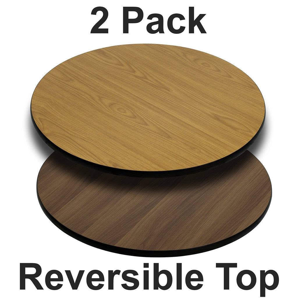 36" Round Table Top with Reversible Laminate, Set of 2 H895