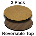 36" Round Table Top with Reversible Laminate, Set of 2 H895
