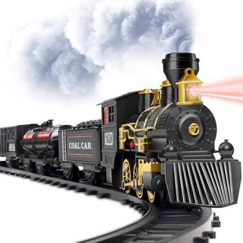 Train Set with Steam, Lights and Sounds, Electric Train Toys B6428