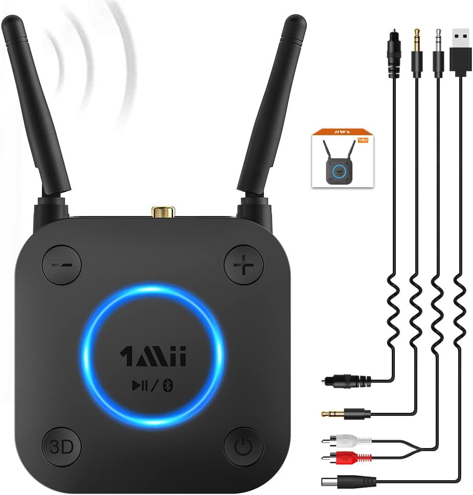 Bluetooth 5.0 Receiver with Optical RCA AUX 3.5mm Coaxial Pack of 2 I933
