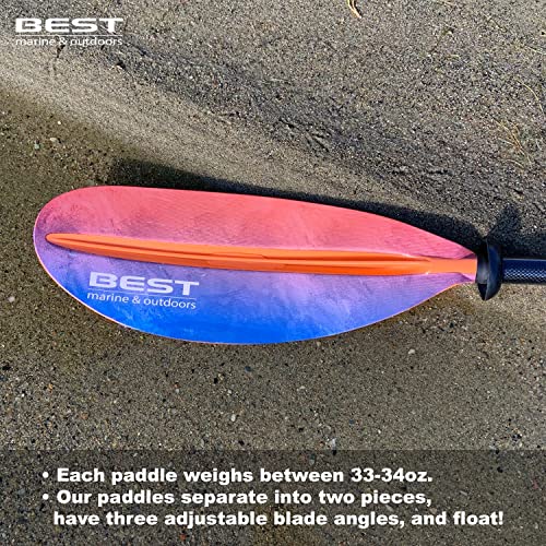 Carbon Fiber Shaft Fiberglass Reinforced Polypropylene Blades Kayak Paddle W3929