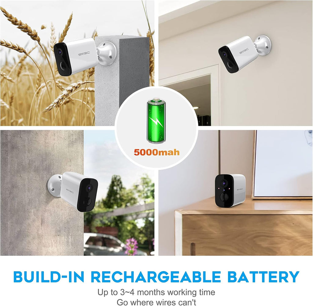 1080P Wireless Battery Security Camera with Two-way Audio E95427